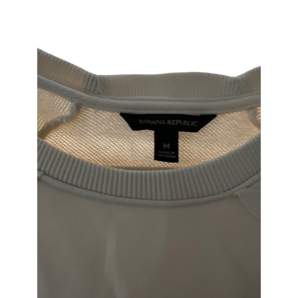 Banana Republic M Beige Ruffle Crewneck Sweatshirt - Picture 3 of 4